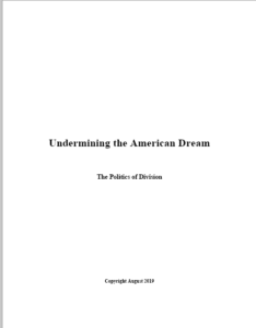 Undermining the american dream front page image